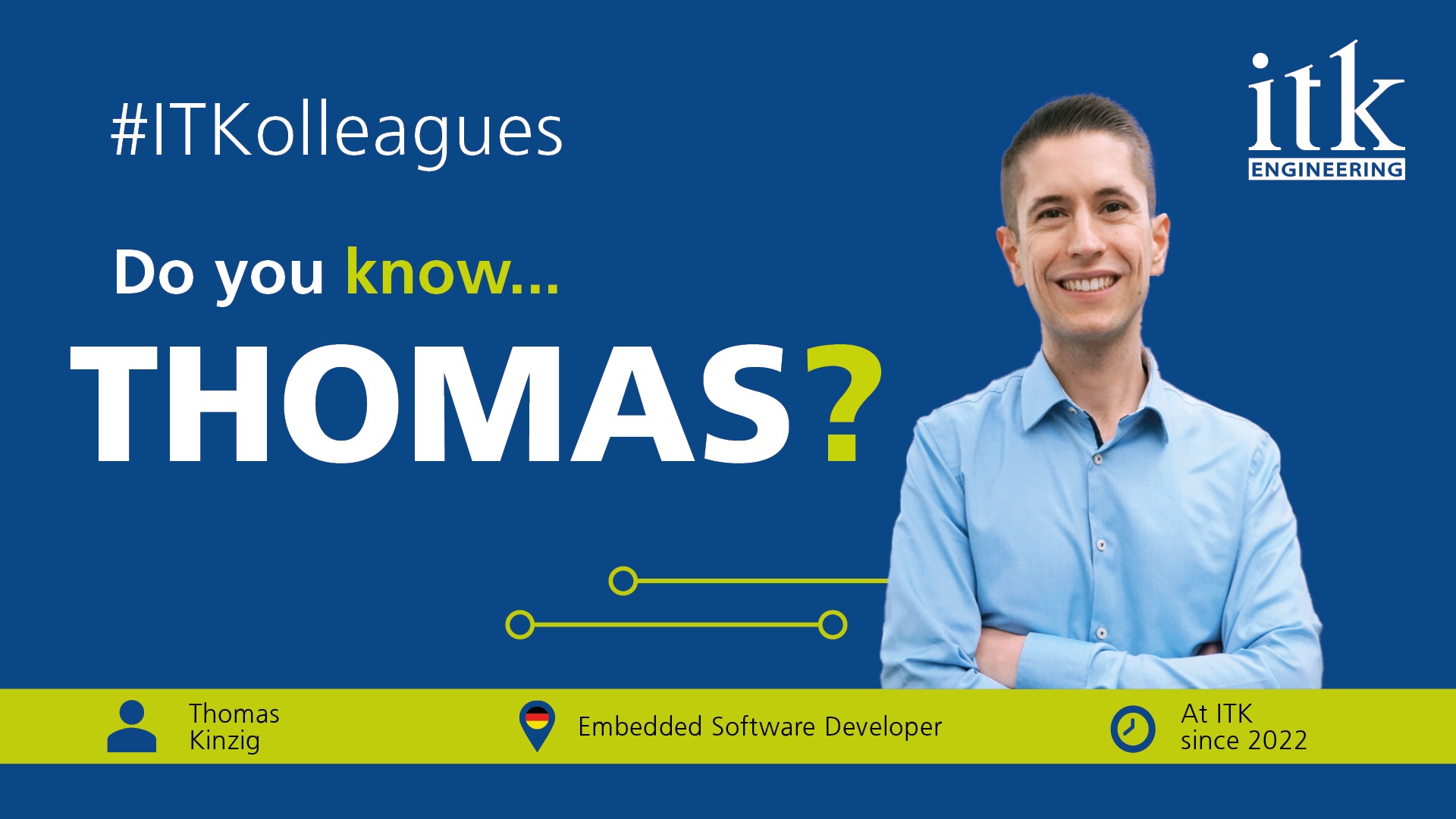 #ITKolleagues Cover: Thomas Kinzig, Embedded Software Engineer