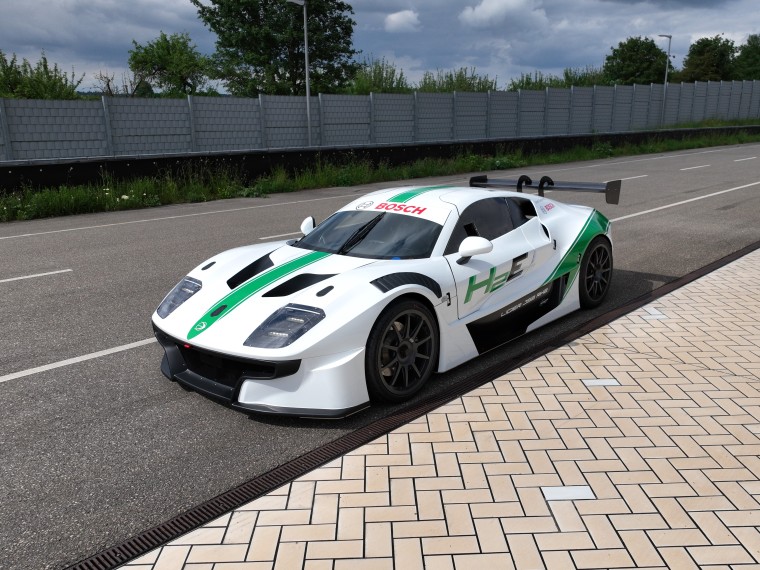 The Ligier JS2 RH2 on a street.